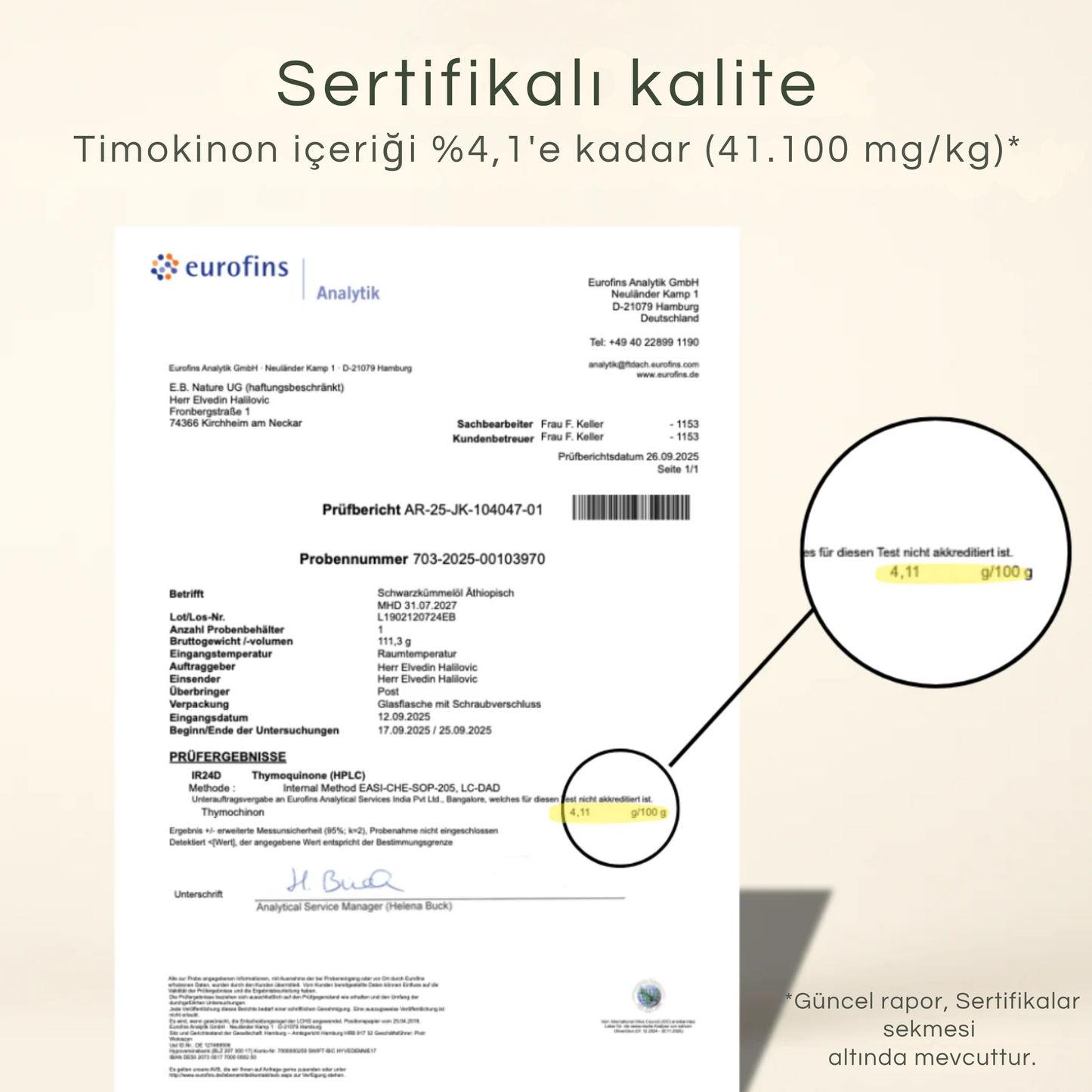 Çörekotu Yağ TQ 4.1%